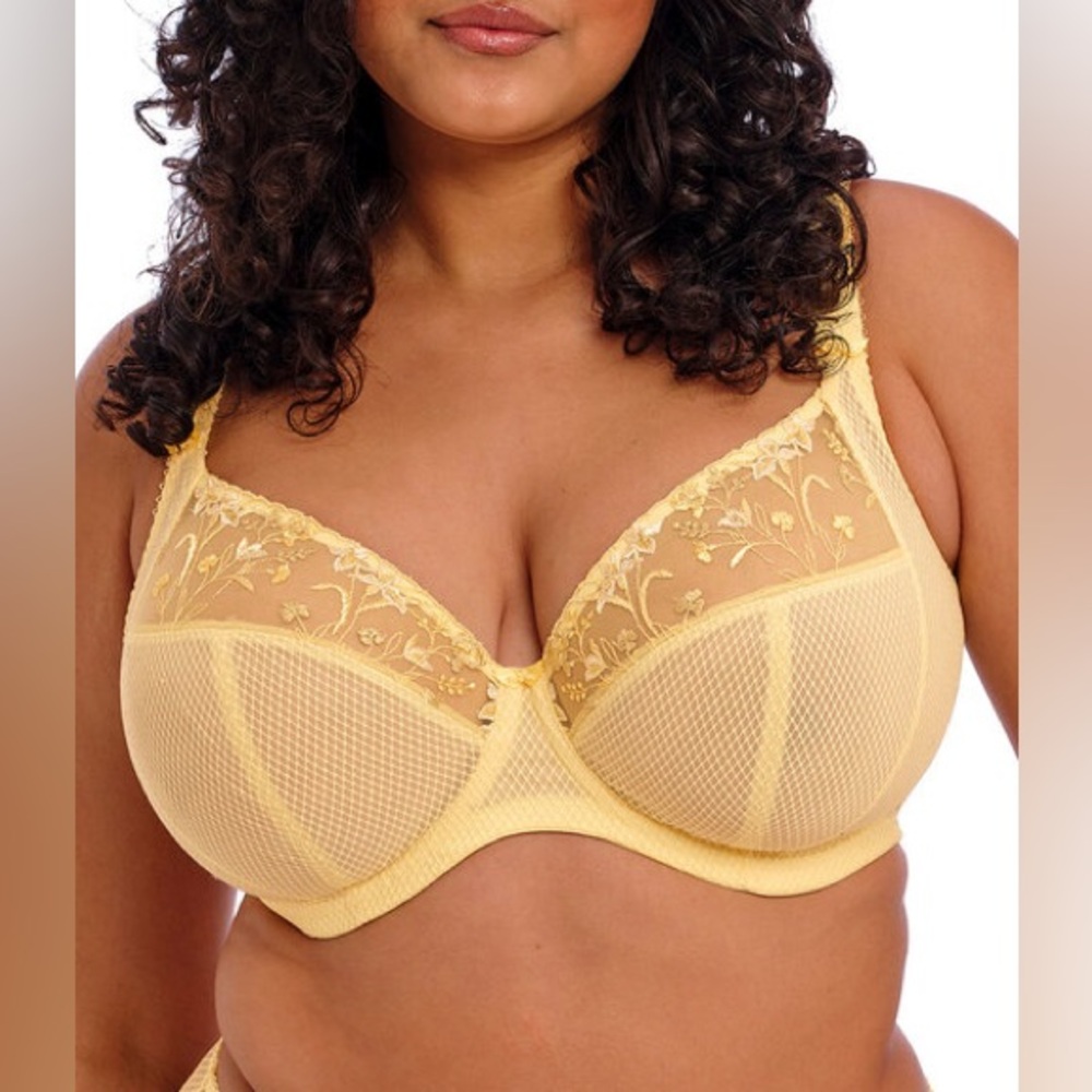 Elomi Charley Stretch Plunge Bra - 34I - Lemon Fizz